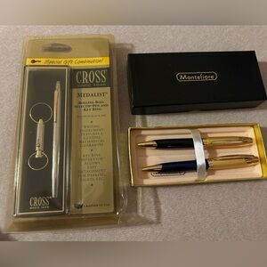 NIB very nice professional writing instruments (ink pens) & key ring.